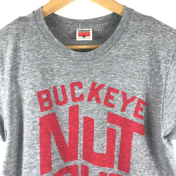 Vintage Ohio State Buckeye Nut House Grey Short Sleeve T-Shirt Size Small Homage - Picture 5 of 6